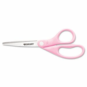 All Purpose Breast Cancer Awareness Scissors with BCA Pin, 8" Long, Pink