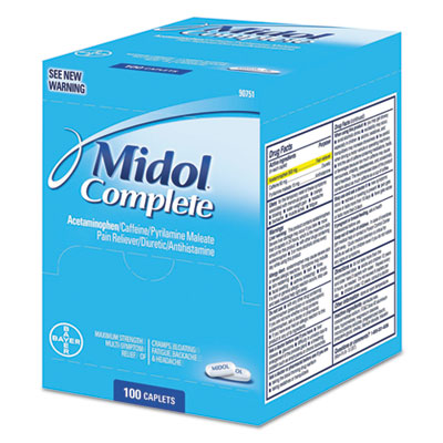 Complete Menstrual Caplets, Two-Pack, 50 Packs/Box