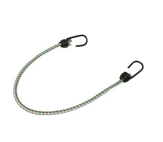 18 IN. LONG, 8MM BUNGEE CORD WITH HARDENED WIRE HOOK - PACK OF 25
