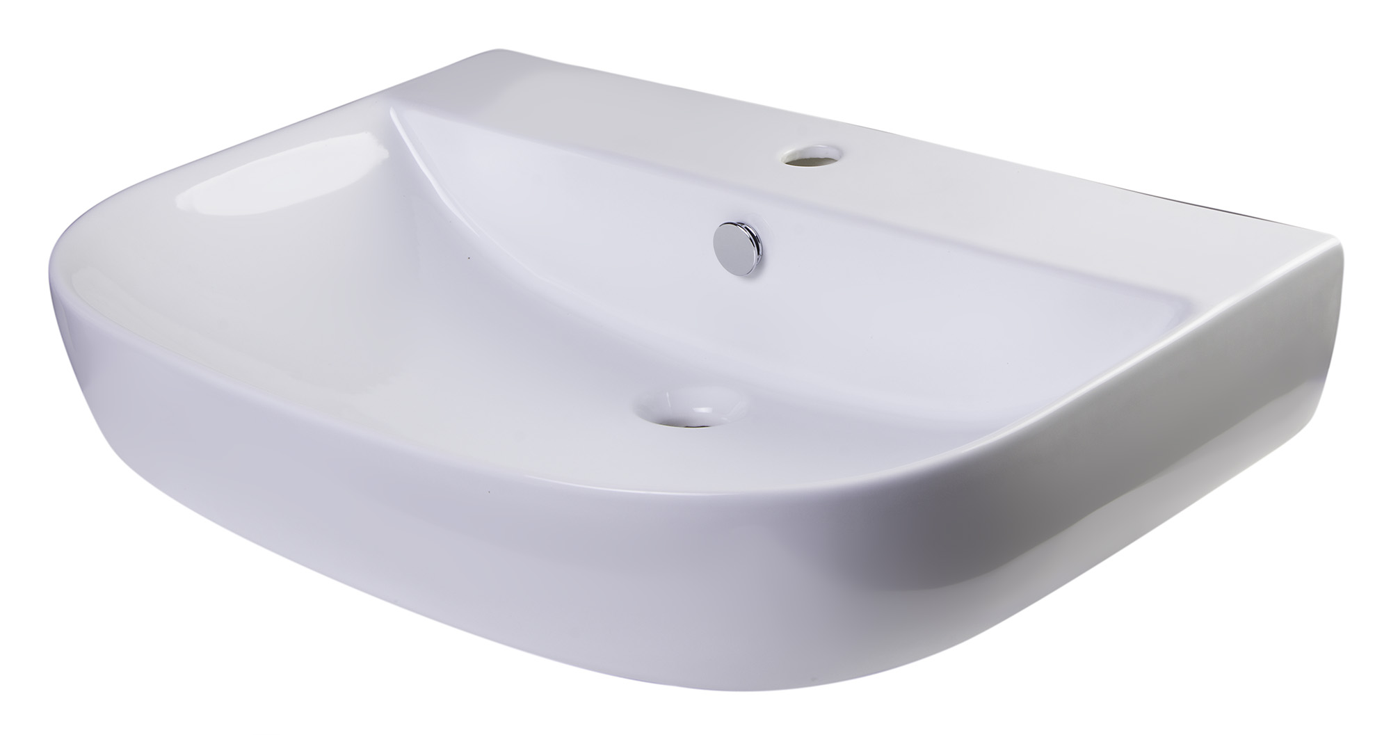 ALFI brand AB112 28" White D-Bowl Porcelain Wall Mounted Bath Sink