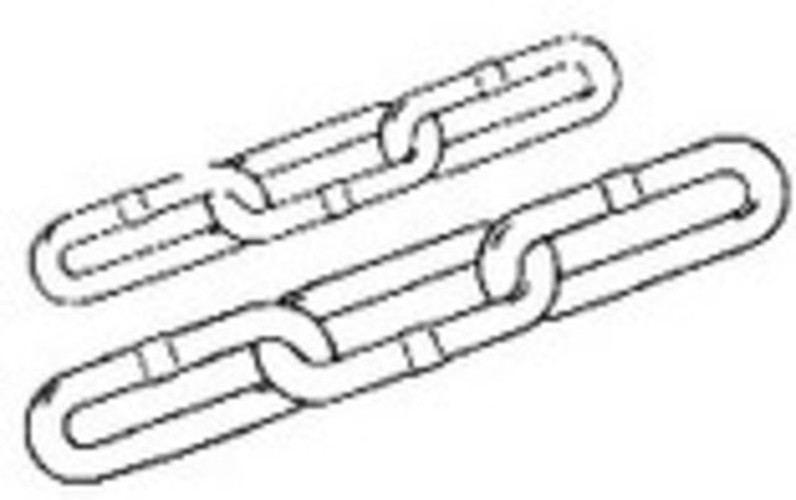 2/0 Blu-Krome Straight Link Coil Chain