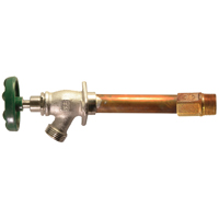 Arrowhead 456-12LF Standard Frost Free Hydrant, 1/2 in, Sweat/MIP, 3-3/4 in Wall, 125 psi, Green Handle