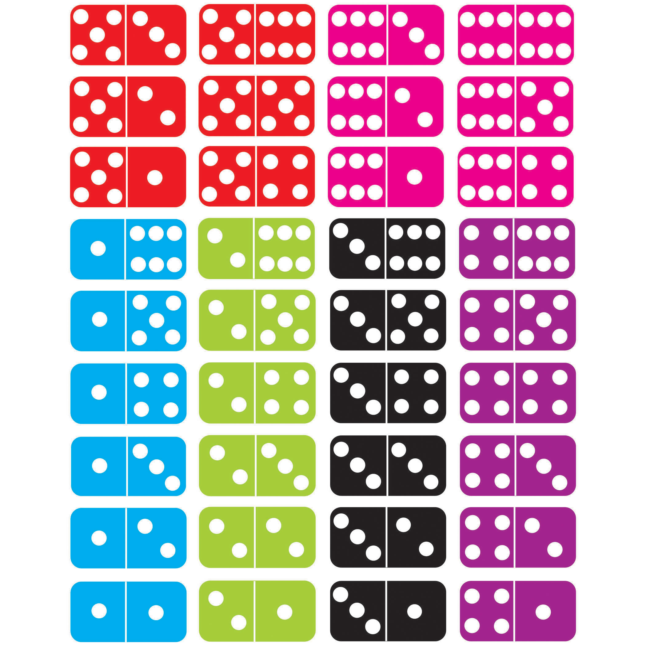 Die-Cut Magnetic Dominoes, 36 Pieces
