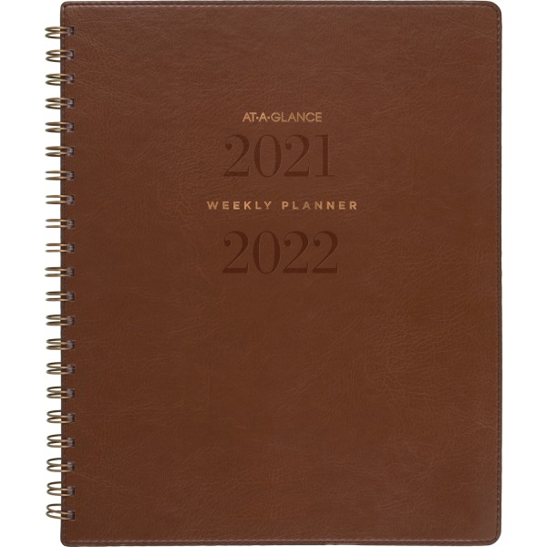Signature Collection Academic Planner, 11.5 x 8, Distressed Brown, 2022-2022