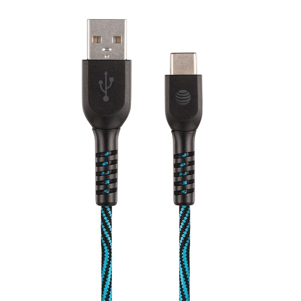 AT&T TCB04-BLU 4-Foot Charge and Sync USB to Type-C Cable (Blue)