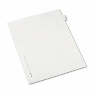 Allstate-Style Legal Exhibit Side Tab Divider, Title: 22, Letter, White, 25/Pack