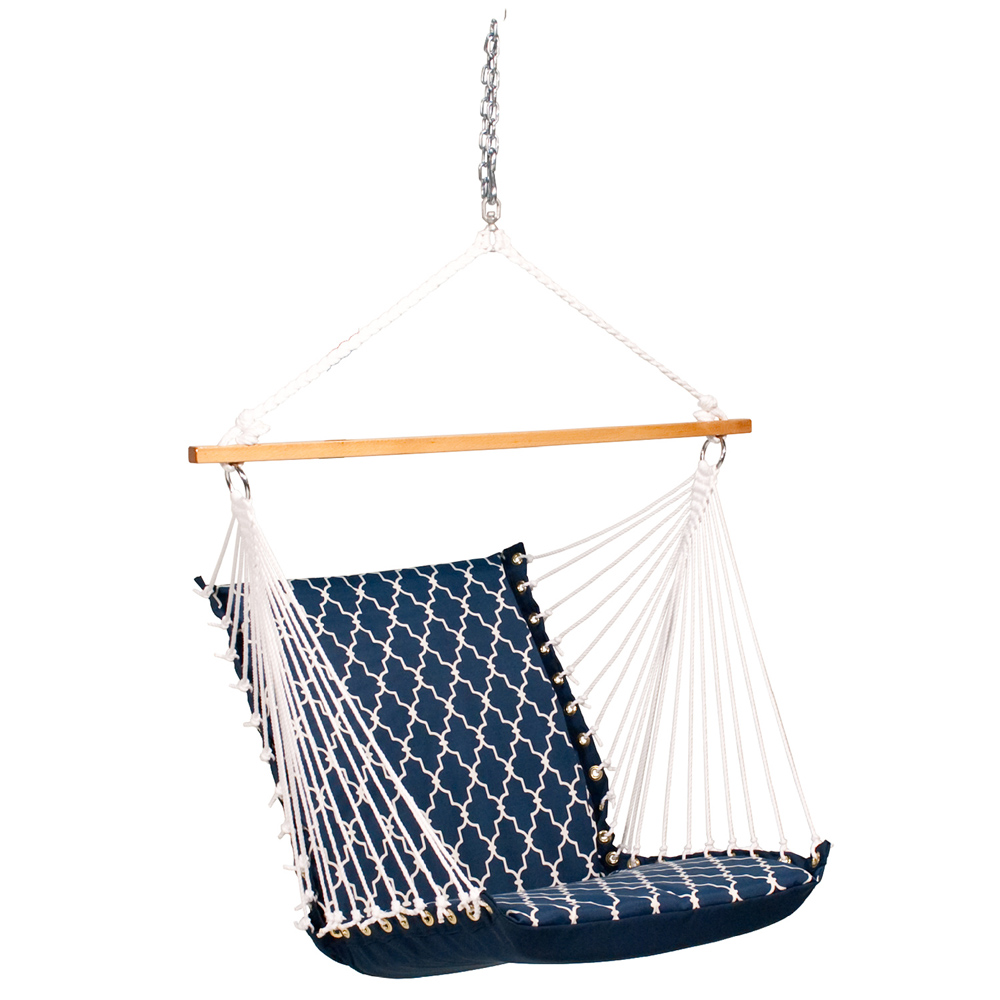 Deluxe Soft Comfort Hanging Chair - Garden Gate/Arbor Blue