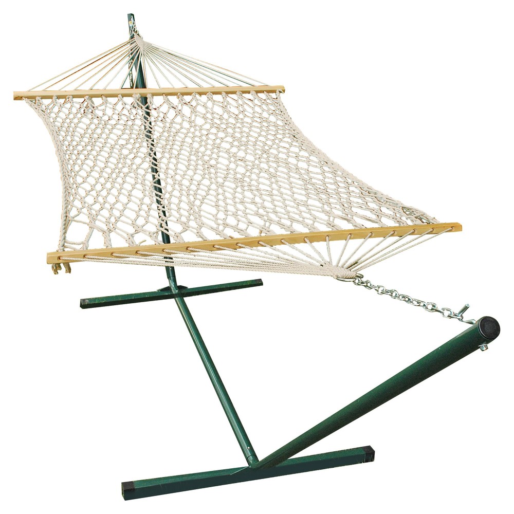 12' Cotton Rope Hammock and Stand Combination