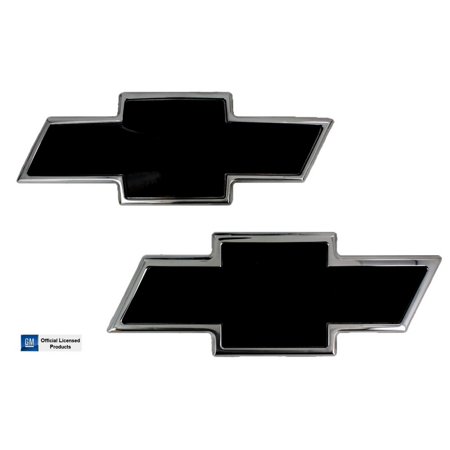 07-14 AVALANCHE FRONT/REAR COMBO CHEVY BOWTIE GRILLE EMBLEM - BLACK/POLISHED