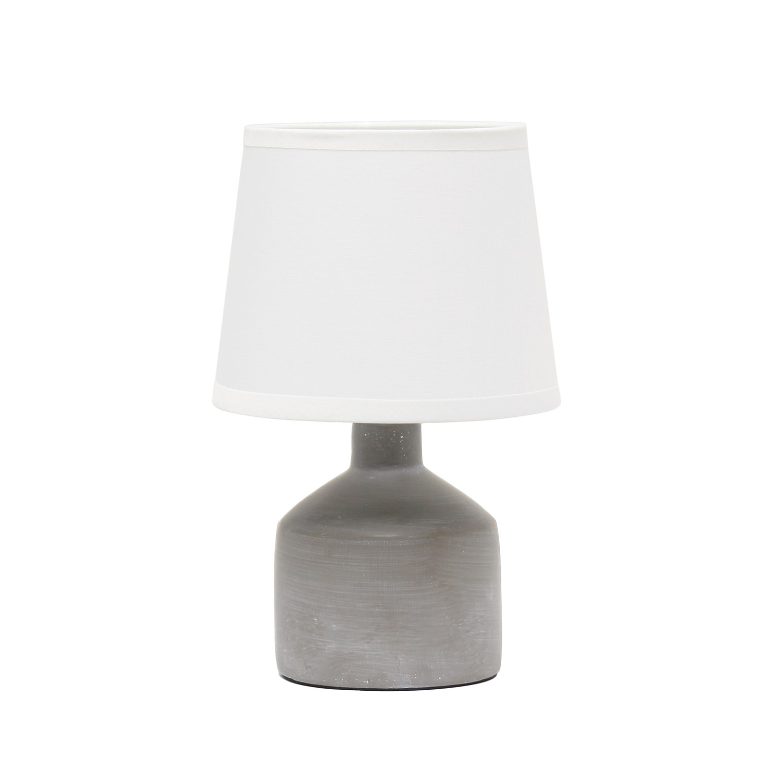 Simple Designs Mini Bocksbeutal Ceramic Table Lamp, Gray