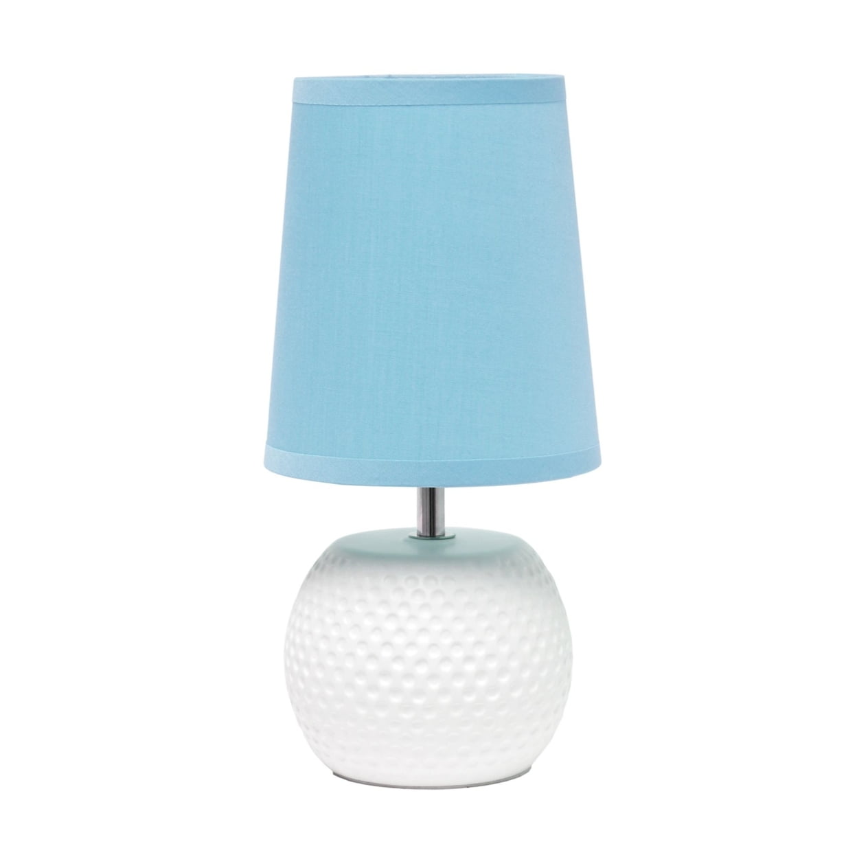 Simple Designs Studded Texture Ceramic Table Lamp, Blue