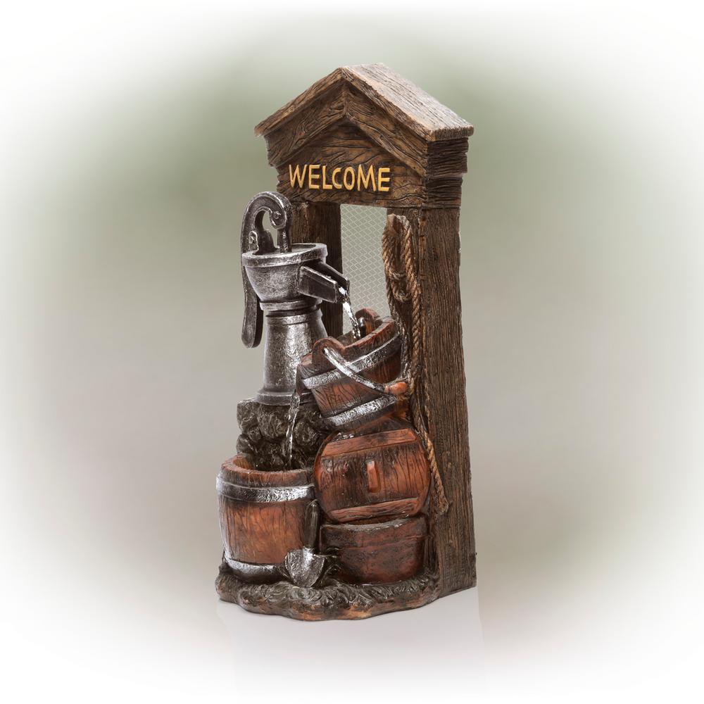 Welcome Rustic Fountain