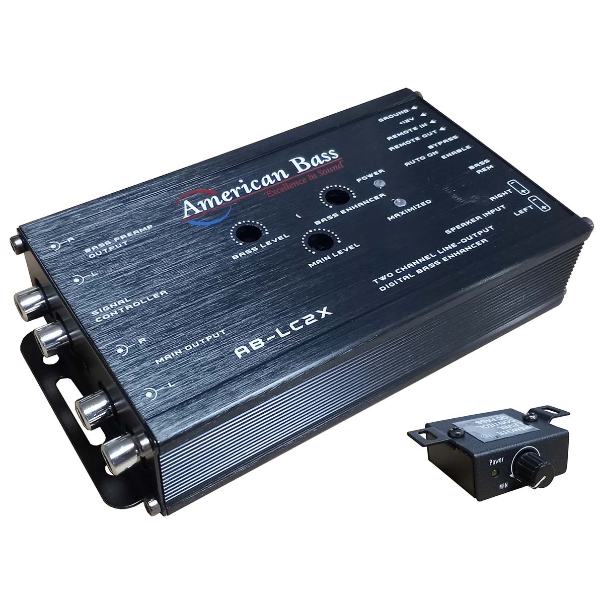 American Bass 2-Channel Line Output Converter - Digital Bass Enhancer