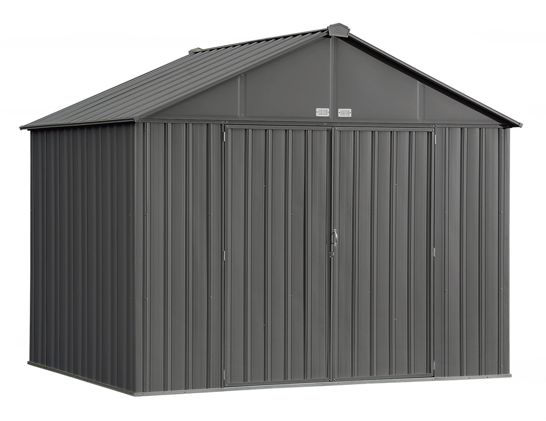 EZ 10X8, EXTRA HIGH GABLE, 72 IN WALLS, VENTS, CHARCOAL