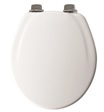 Bemis 30NISL000 Toilet Seat, For Use With Round Bowls, Molded Wood, White