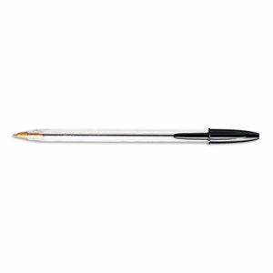 Cristal Xtra Smooth Ballpoint Stick Pen, Black Ink, 1mm, Medium, Dozen