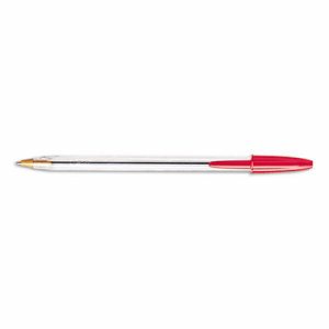 Cristal Xtra Smooth Ballpoint Stick Pen, Red Ink, 1mm, Medium, Dozen