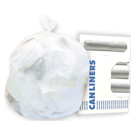 13-16 Gallon Clear Trash Bags, 24x33, 6mic, 1,000 Bags 