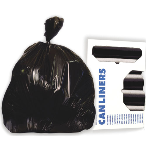 45 Gallon Black Trash Bags, 40x46, 22mic, 150 Bags 