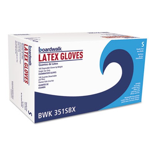 Powder-Free Latex Exam Gloves, Small, Natural, 4 4/5 mil, 1000/Case