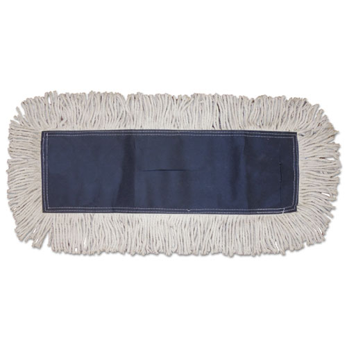Disposable Dust Mop Head, Cotton, Cut-End, 60w x 5d, 12/CT