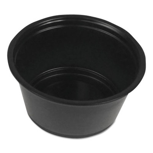 SoufflE/Portion Cups, 2 oz, Polypropylene, Black, 2500/Case