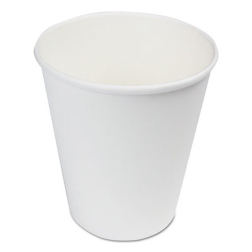 Paper Hot Cups, 8 oz, White, 1000/Case