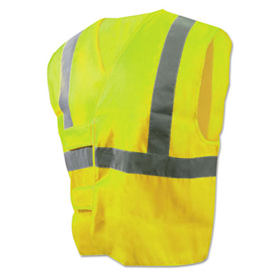 Class 2 Safety Vests, Lime Green/Silver, Standard