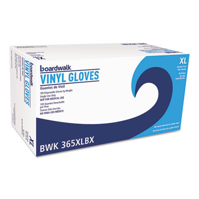 General Purpose Vinyl Gloves, Clear, X-Large, 2 3/5 mil, 100/Box