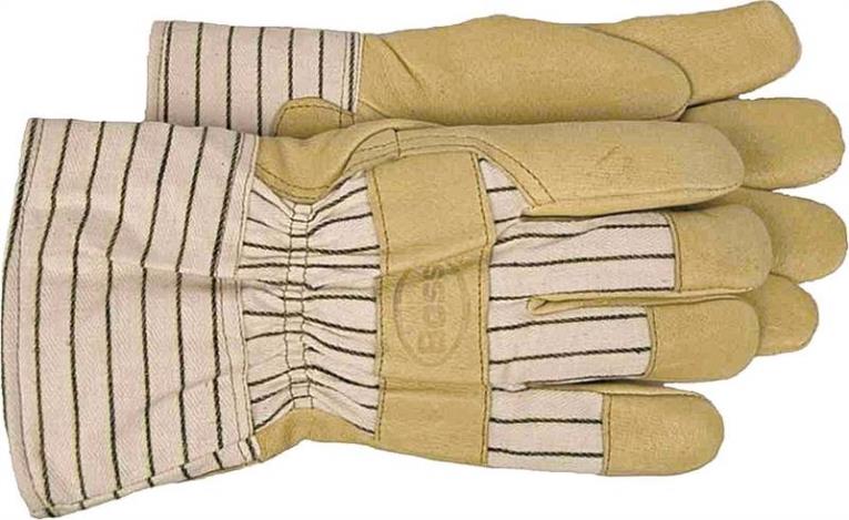 Boss 4399L Driver Gloves, Large, Cotton Back, Tan, Polyester Lining