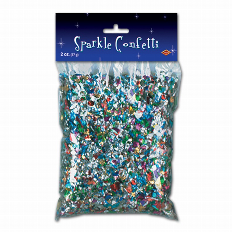 Metallic Themed Decorations  - New Years Packaged Sparkle Confetti