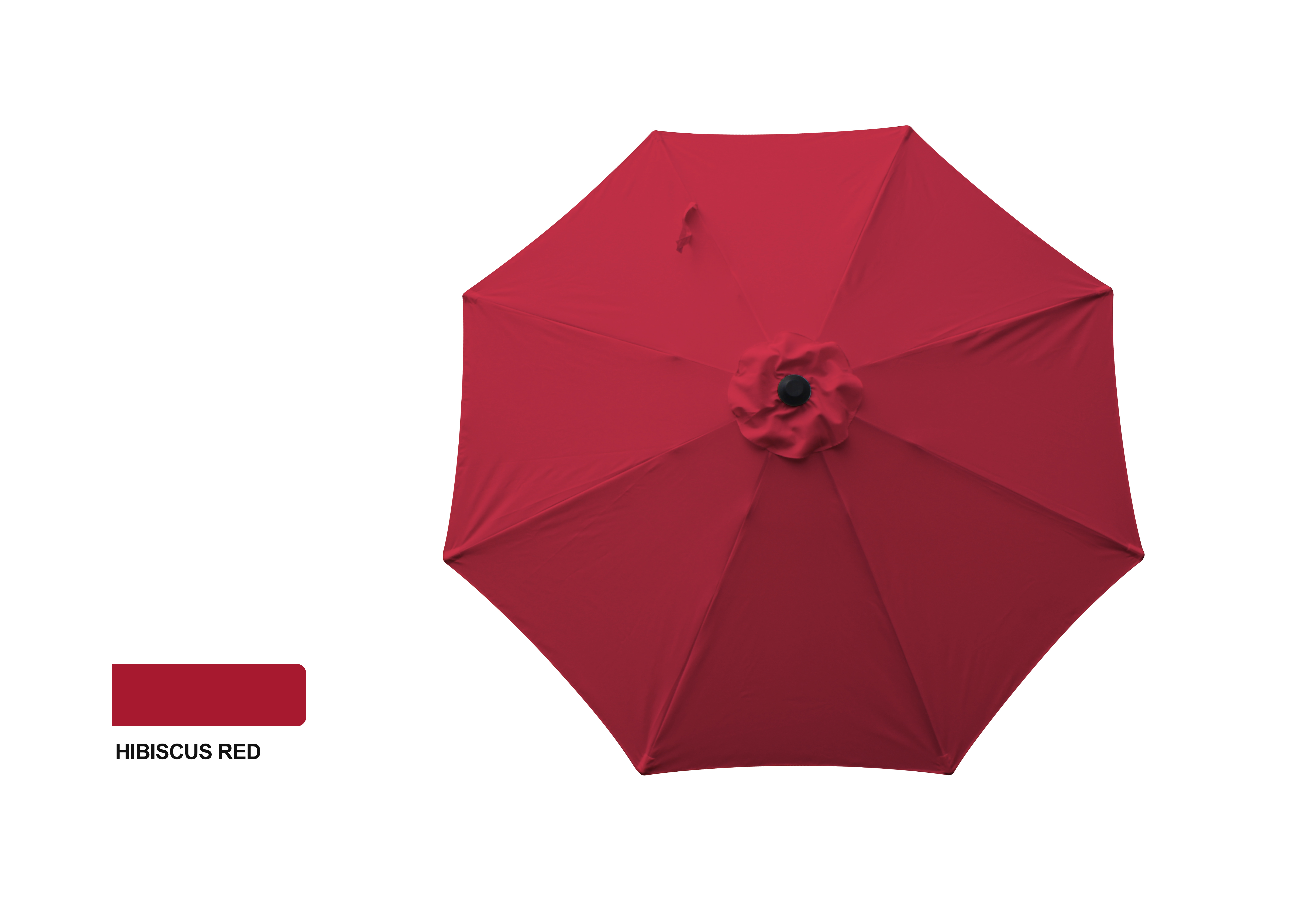 9' Aluminum Market Umbrella - Hibiscus Red