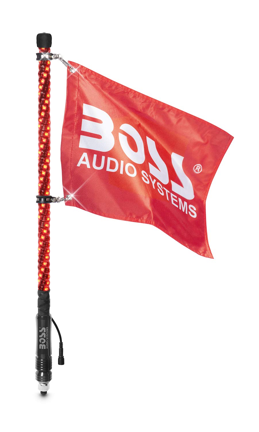 Boss Audio Systems WP2 Atv Whip Antenna - 24-Inch, 360-Degree Rgb (Red/Green/Blue)