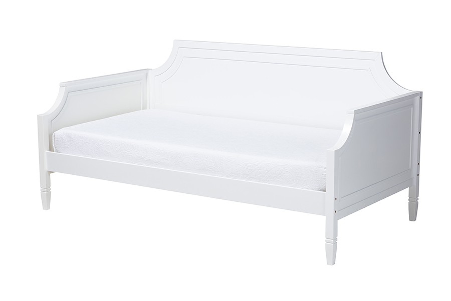 Baxton Studio Mariana Classic and Traditional White Finished Wood Full Size Daybed