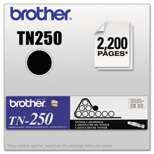 Brother TN250 Original Toner Cartridge - Laser - 2200 Pages - Black - 1 Each