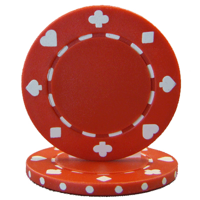 Red 7.5 Gram Suited Poker Chip