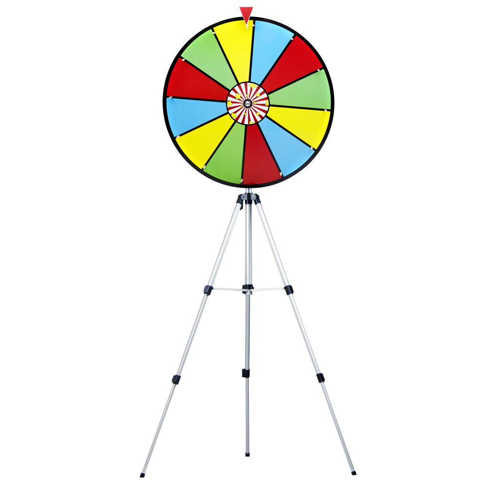 24" Color Dry Erase Prize Wheel w/ Floor Stand