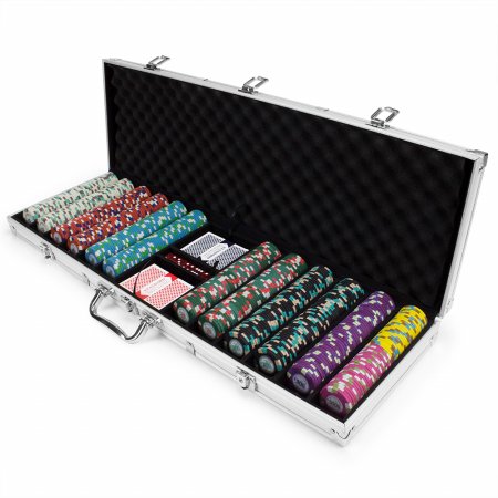 600ct Claysmith Gaming Poker Knights Chip Set in Aluminum