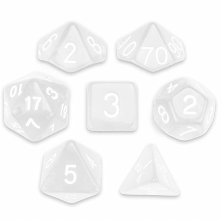 7 Die Polyhedral Set in Velvet Pouch, Astral Echoes