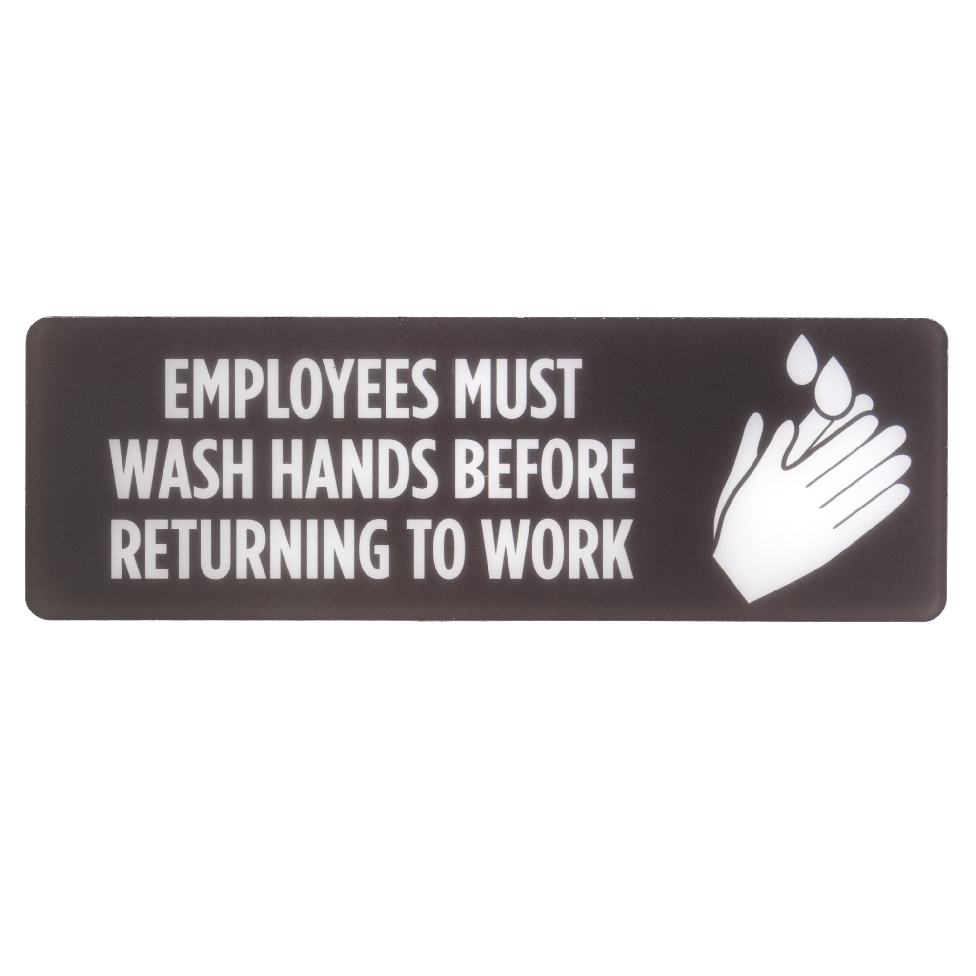 Employees Must Wash Hands Self-Adhesive Sign