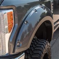 17-17 F250/350/450 SUPER DUTY FENDER FLARES POCKET STYLE-PAINTED 4PC MAGNETIC