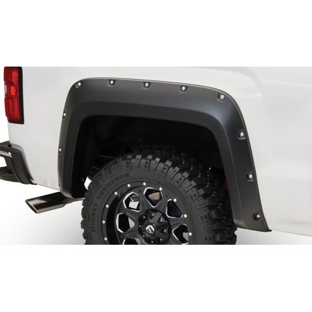 14-16 SIERRA 1500/15-16 2500/3500HD POCKET STYLE FENDER FLARES ABS SMOOTH REAR ONLY