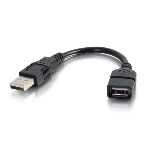 6" USB 2.0 A M to F Extension Cable