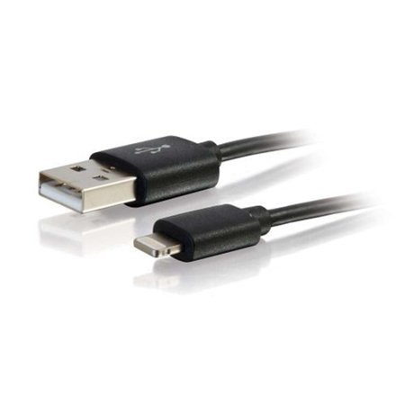 1m USB A to Lightning Cable Black