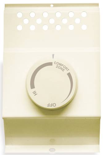 CADET� DOUBLE-POLE BASEBOARD THERMOSTAT, ALMOND