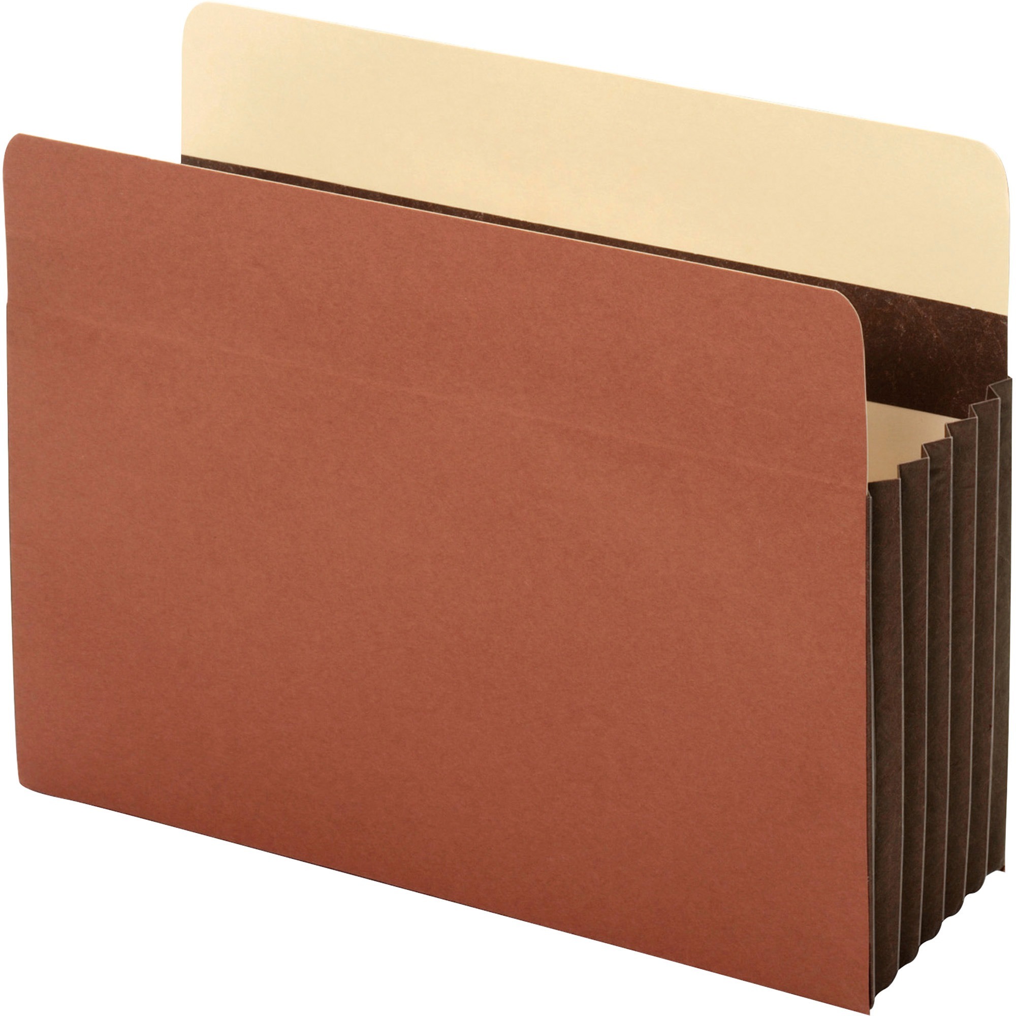 Heavy-Duty File Pockets, Straight, 1 Pocket, Letter, Redrope