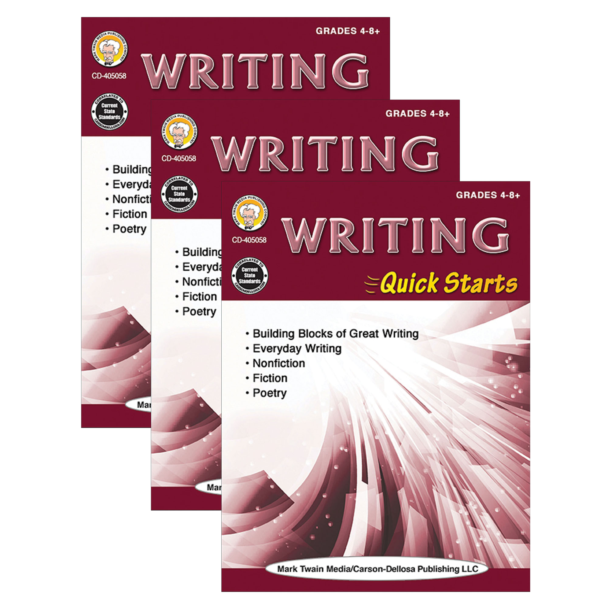 Writing Quick Starts Workbook, Grade 4-12, Paperback, Pack of 3