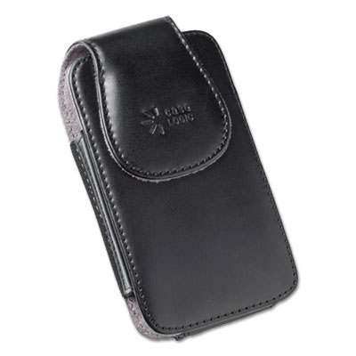 Vertical Pouch for Belt, Leather, Black