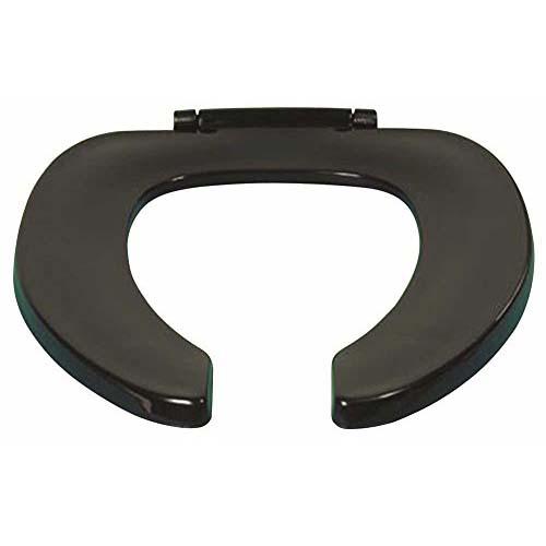 CENTOCO PLASTIC OPEN FRONT ELONGATED TOILET SEAT LESS COVER BLACK