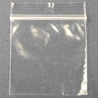 Centurion 1176 Recloseable Plastic Bag With Hang Hole, 2 in L x 2 in W x 2 mil T, Virgin Polyethylene, Clear